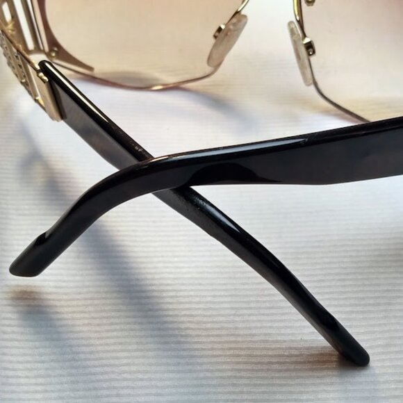 CAZAL Crystal Eyeglass FRAMES ONLY Gold/Brown Made in Germany MOD 917 61/13 135 - Picture 7 of 8